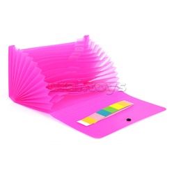 Папка-картотека пластиковая Matt Neon, с 12 отделениями, Check size, ассорти