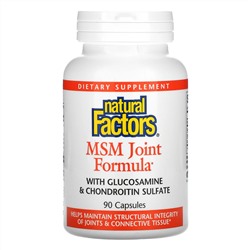 Natural Factors, MSM Joint Formula, 90 Capsules