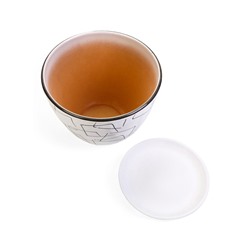 Горшок для цветов «Иллюзия», 8 л, d=30 см, h=23 см, с поддоном, керамика, белый