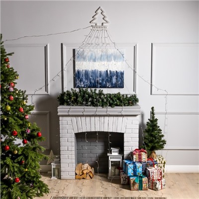 Светодиодная фигура «Ёлка» 3.5 м, пластик, 9 нитей, 31 В, свечение зелёное