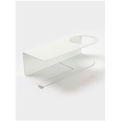 Держатель для туалетной бумаги с полочкой с отверстием для освежителя, белый