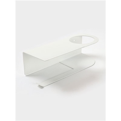 Держатель для туалетной бумаги с полочкой с отверстием для освежителя, белый