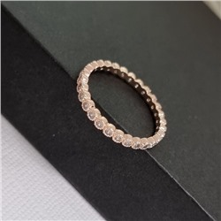 Кольцо ювелирная бижутерия коллекция "Дубай", покрытие позолота, вставка: фианиты, цвет: прозрачный, 16 р, арт.219.412-16