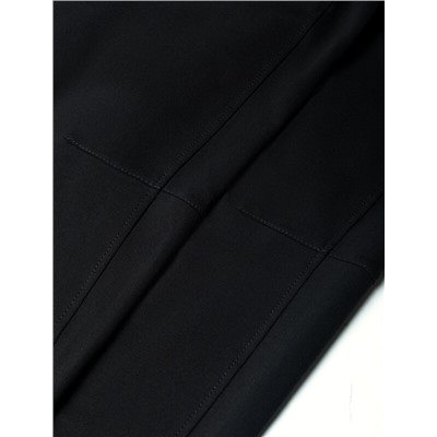 Брюки прямые на резинке из футера двухнитки с эластаном с затяжкой по низу