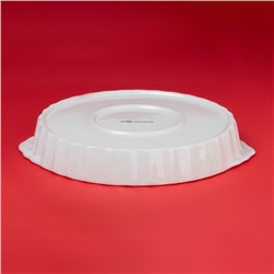 Форма для запекания новогодняя Доляна «Волшебное дерево», доломит, 1.3 л, 28.8×25×4.3 см, белая, красная