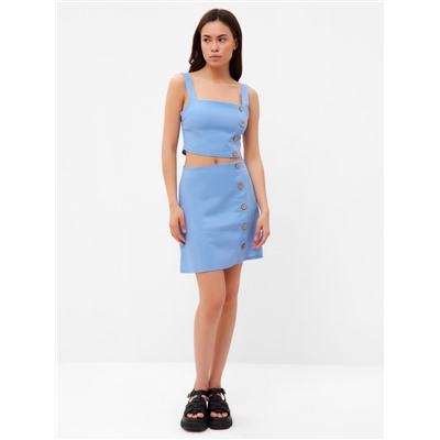 Костюм женский (юбка, топ) MIST Summer time, голубой, размер 48