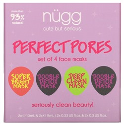 Nugg, Perfect Pores, Face Mask Set, 4 Masks