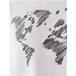 Свободная футболка  с авторским принтом