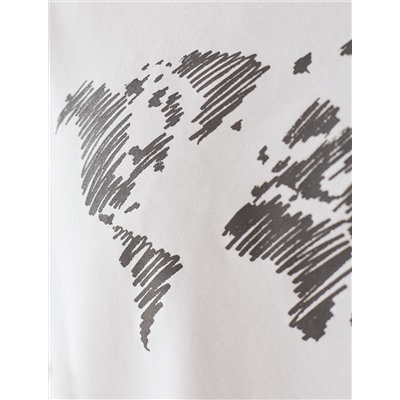 Свободная футболка  с авторским принтом