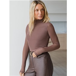 Водолазка с прозрачными рукавами