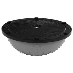 Полусфера BOSU гимнастическая ONLYTOP, массажная, с насосом, 46×20 см, серая