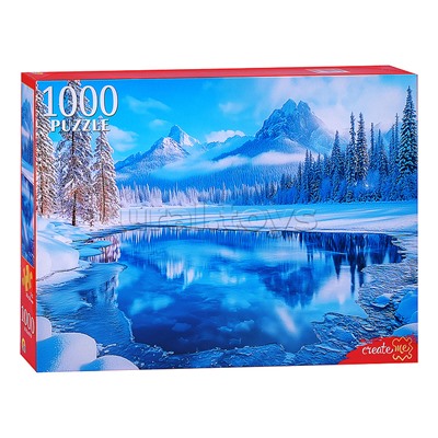 Пазлы 1000 "Зимнее озеро"