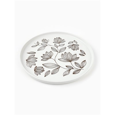 Блюдо керамическое «Цветочная поляна», d=27.3 см, ручная работа
