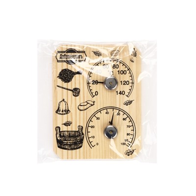 УЦЕНКА Термометр-гигрометр "Табличка", дерево