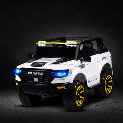 Электромобиль детский "Крутой внедорожник" (цвет белый)