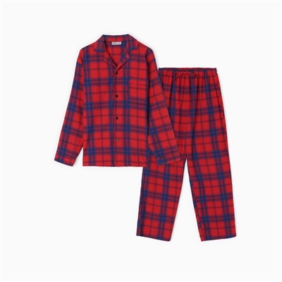 Пижама женская из фланели (рубашка и брюки) KAFTAN, размер 40-42