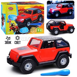 Конструктор "Внедорожник" с отверткой (свет,звук) в коробке