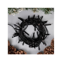 Гирлянда «Нить» 5 м, IP20, тёмная нить, 50 LED, свечение фиолетовое, 8 режимов, 220 В