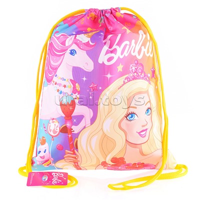 Мешок для обуви "Барби" 1 отделение, 320х420мм, петля для подвеса, полиэстер, 210 ден