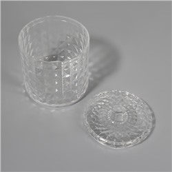 Органайзер для хранения, 1 секция, с крышкой, d=10×12.5 см, прозрачный