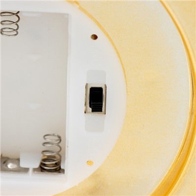 Ночник «Деки» LED от батареек 2хААА золото 19×19×17 см RISALUX