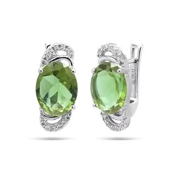 Серьги из серебра султанит, Агнис