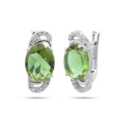 Серьги из серебра султанит, Агнис