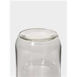 Банка для сыпучих «Вока», 380 мл, с металлической крышкой, стекло, прозрачная