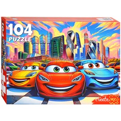 Пазлы 104 "Городские машинки"