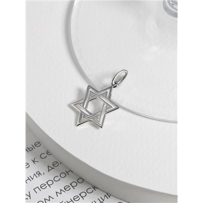Подвеска из серебра родированная - Звезда Давида 925 пробы П-0772р