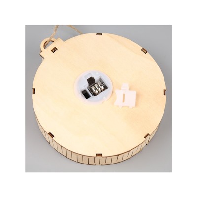 Ёлочная игрушка «Оленёнок в лесу», 12×12 см, 1 LED, от батареек, свечение тёплое белое