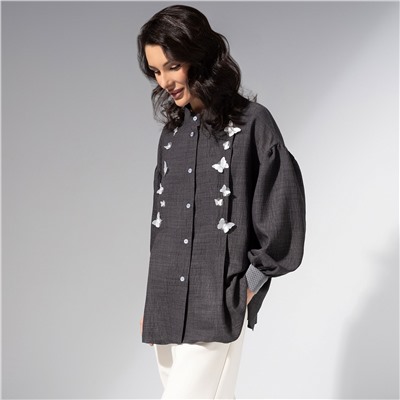 Рубашка с объемным декором, Нежный шум