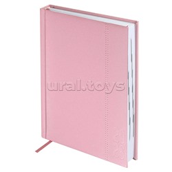 Ежедневник датированный 2026 Escalada, А5, 176 л., Наппа розовый