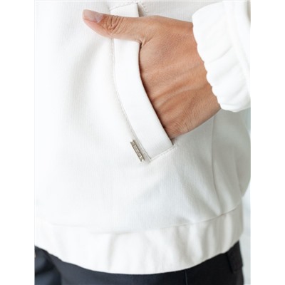 Зип худи на молнии из петельчатого футера трехнитки с резинкой по низу и манжетами