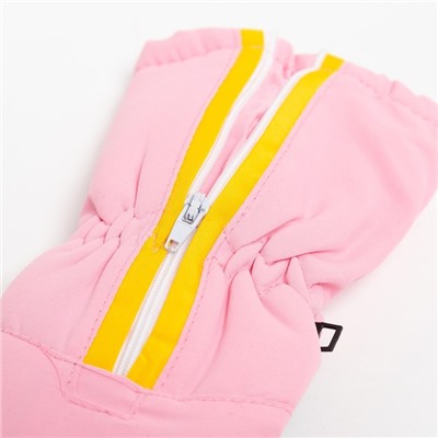 Варежки зимние для девочки MINAKU, светло-розовые, размер 16-17