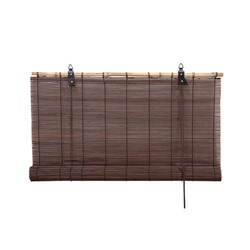 Бамбуковая рулонная штора, 60х160 см, цвет шоколадный