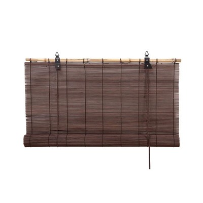 Бамбуковая рулонная штора, 60х160 см, цвет шоколадный