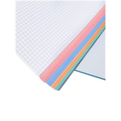 Тетрадь с тв/обл 120л А4 кл Hatber "Color Line", на гребне, многоцв, перфорац, S-touch