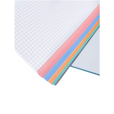 Тетрадь с тв/обл 120л А4 кл Hatber "Color Line", на гребне, многоцв, перфорац, S-touch