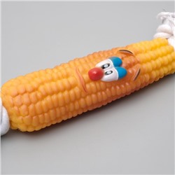 Игрушка на канате «Кукуруза» для собак, 30 см (кукуруза 14 см)