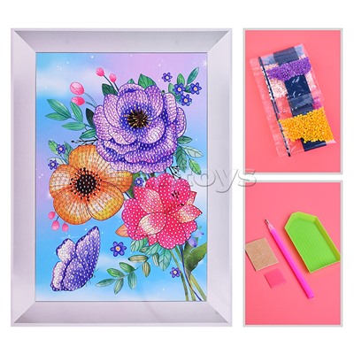 Мозаика алмазная "Красивый букет" 17.5*23.5см