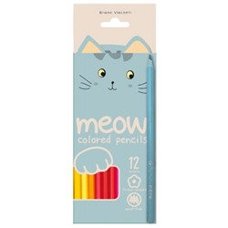 Карандаши пластиковые 12цв "MEOW" 30-0132 Bruno Visconti