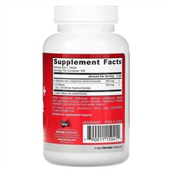 Jarrow Formulas, Arginine + Ornithine (Аргинин + орнитин), 750 мг, 100 таблеток
