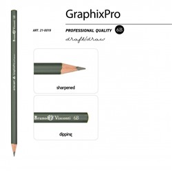 Карандаш черногр. "Графика/GraphixPro"  6В трехгранный 21-0019 Bruno Visconti