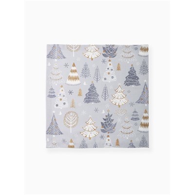 Набор сервировочных салфеток с декоративными кольцами Let it snow, 40×40 см - 4 шт., 100% хлопок, саржа 190 г/м²