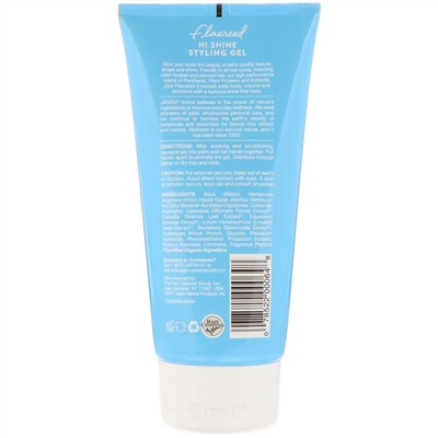 Jason Natural, Гель для укладки Flaxseed Hi Shine, 170 г (6 унций)