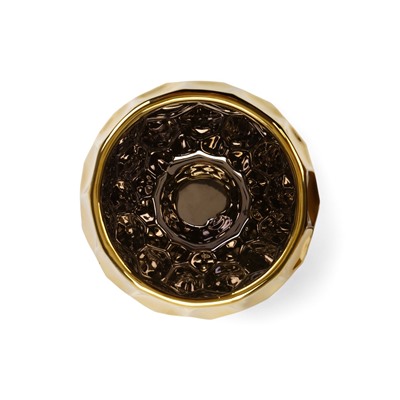 Декоративное кашпо для цветов «Солнечный шар», 2.5 л, 18×15×15.3 см, керамика, золотистое