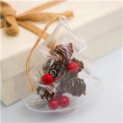 Елочная игрушка с природным декором «Зимняя ёлочка»