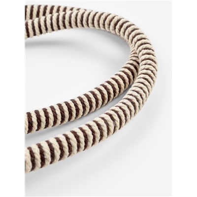 Ручки для сумки, 2 шт., вощёный шнур, 46±1×4.5 см, чёрные