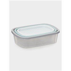 Набор пищевых контейнеров SparkPlast BioFresh, 3 шт.: 500 мл, 1 л, 1.6 л, прозрачный, крышки МИКС